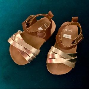 Criss Cross Gold Shoes from Carters